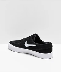 Nike SB Janoski RM Black & White Suede Skate Shoes