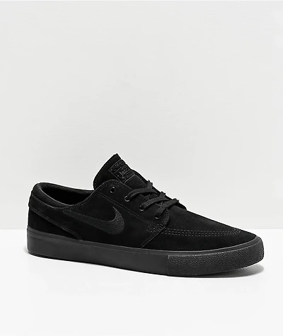 Nike SB Janoski RM Black Suede Skate Shoes