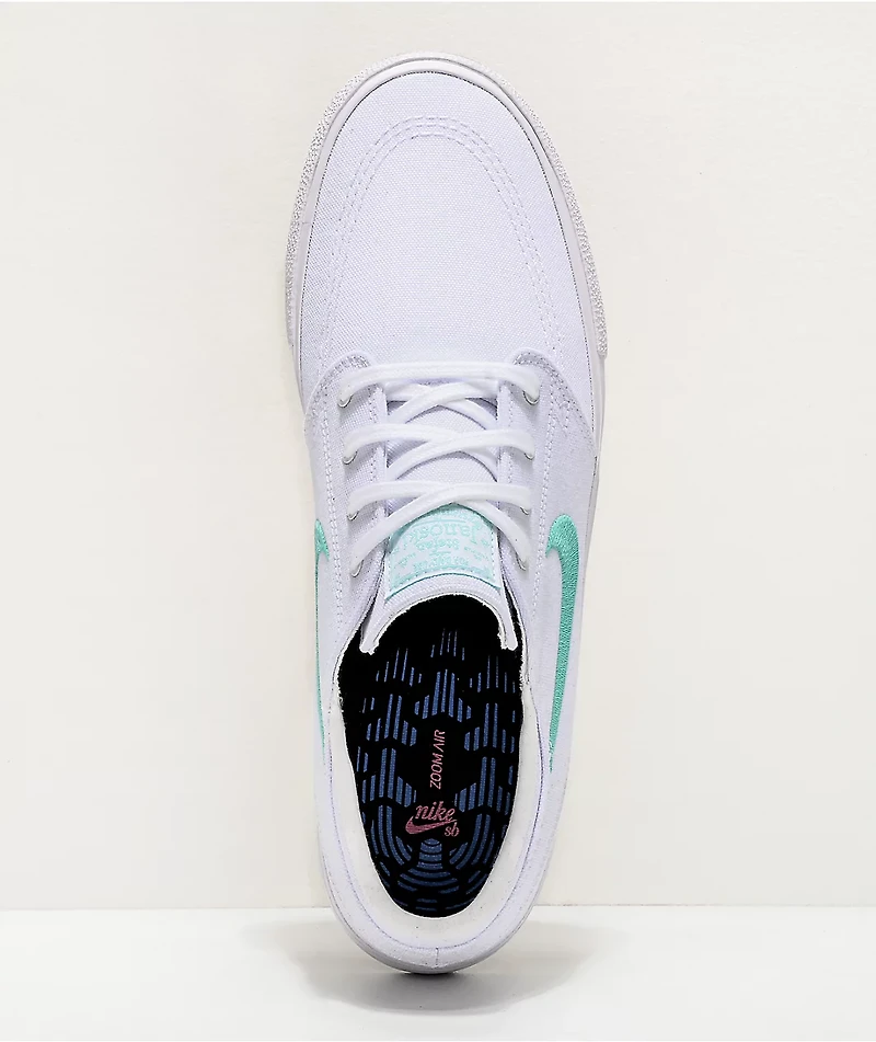 Nike SB Janoski RM White & Tropical Canvas Skate Shoes