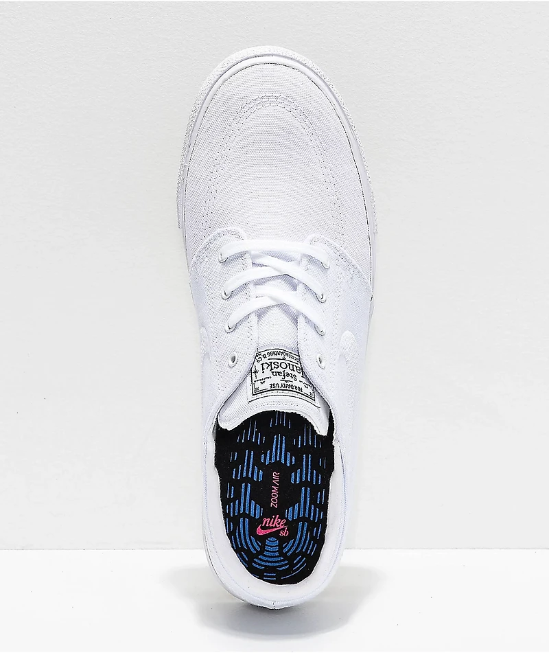 Nike SB Janoski RM White Canvas Skate Shoes