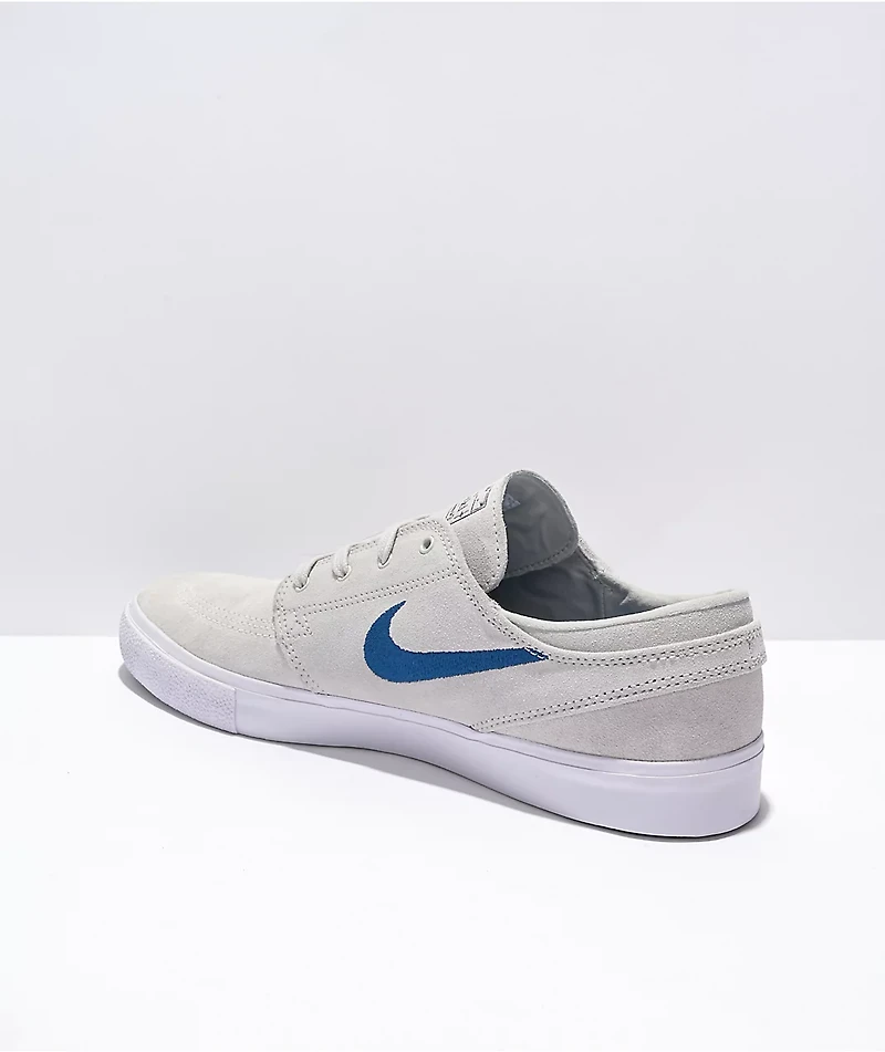 Nike SB Janoski Summit White & Blue Suede Skate Shoes