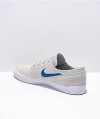 Nike SB Janoski Summit White & Blue Suede Skate Shoes