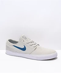 Nike SB Janoski Summit White & Blue Suede Skate Shoes