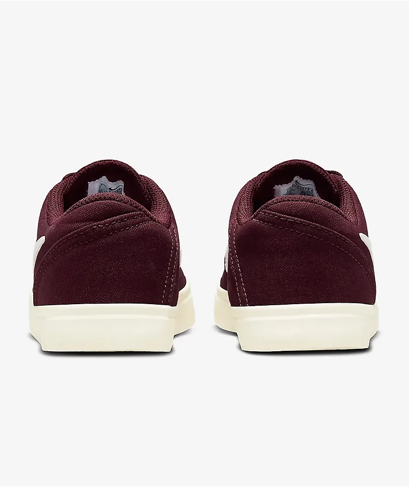 Nike SB Kids Check Canvas Burgundy Crush & Sail Skate Shoes