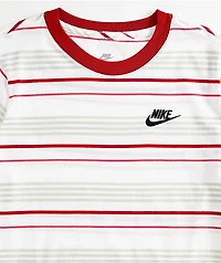 Nike SB Kids Club Stripe White & Red T-Shirt