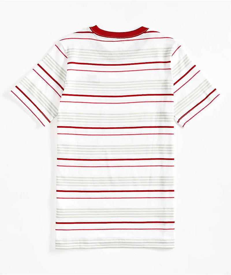 Nike SB Kids Club Stripe White & Red T-Shirt