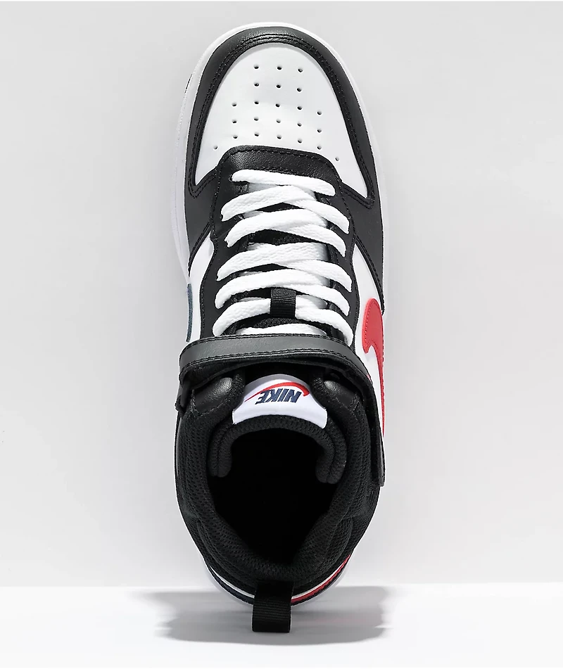 Nike SB Kids Court Borough Mid 2 White, Red, & Black Shoes