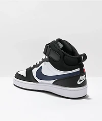 Nike SB Kids Court Borough Mid 2 White, Red, & Black Shoes