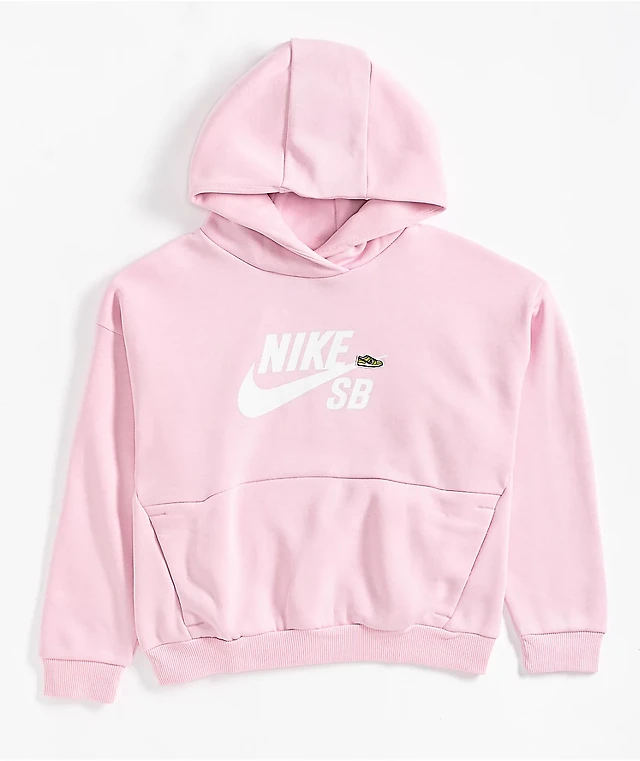 Nike SB Kids Icon EasyOn Pink Hoodie MainPlace Mall