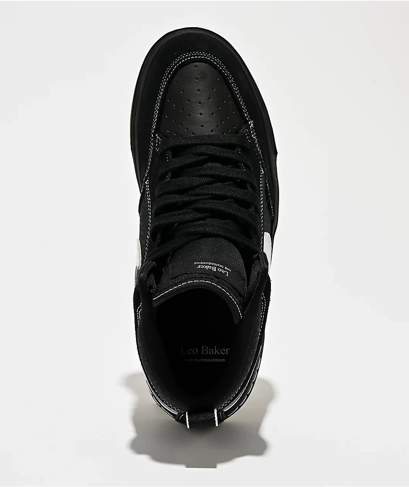 Nike SB Leo React Black & White Skate Shoes