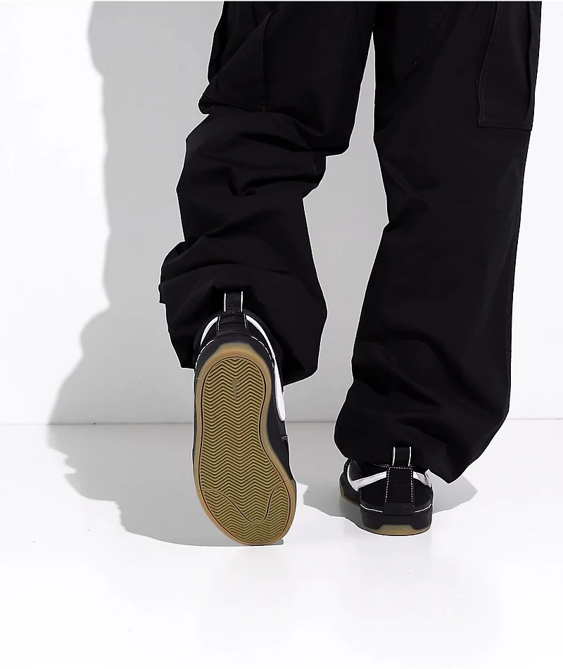 Nike SB Leo React Black & White Skate Shoes