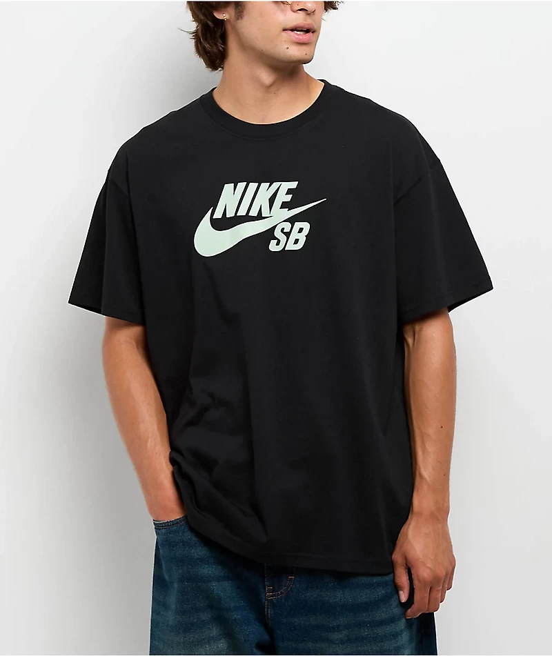 Nike SB Logo Black & Pistachio T-Shirt