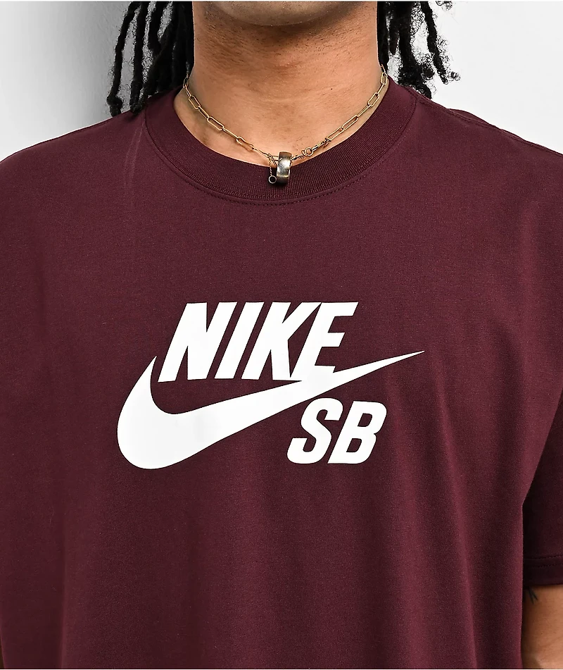 Nike SB Logo Burgundy T-Shirt