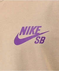 Nike SB Logo Khaki & Purple T-Shirt