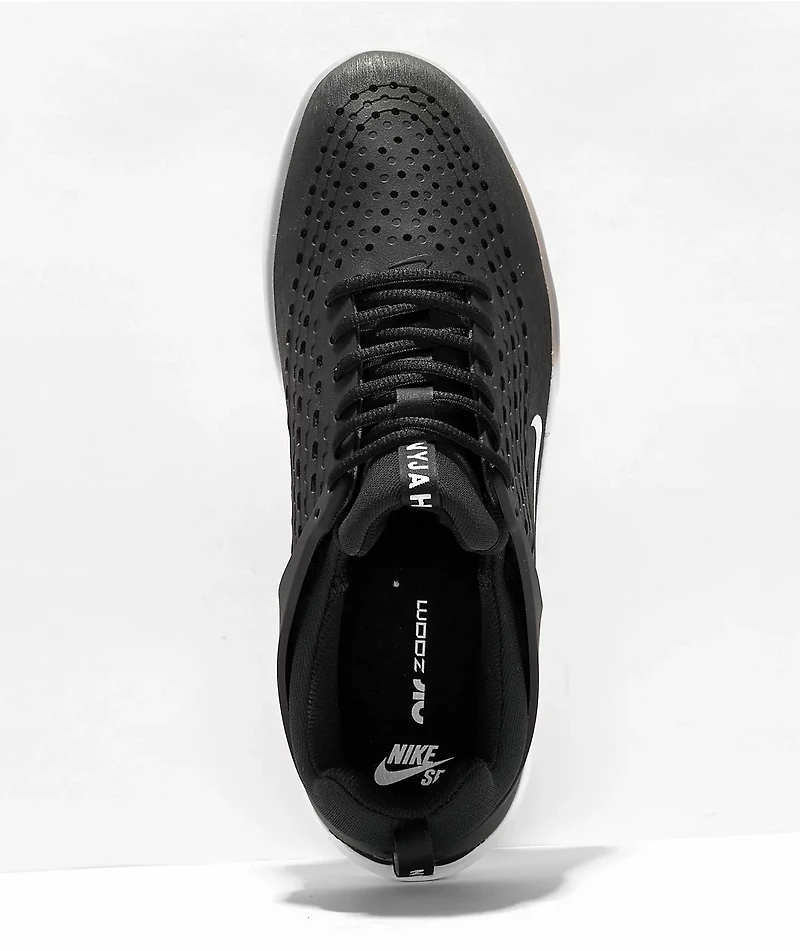 Nike SB Nyjah 3 Black & White Skate Shoes