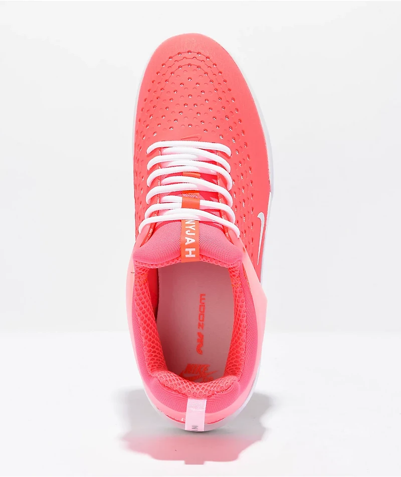 Nike SB Nyjah 3 Hot Punch & White Skate Shoes