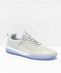 Nike SB Nyjah 3 Platinum, White & Clear Skate Shoes