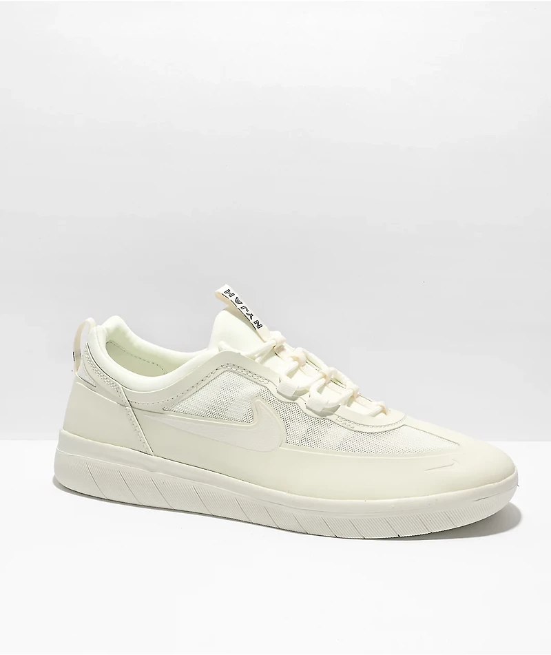 Nike SB Nyjah Free 2 Summit White & Black Skate Shoes
