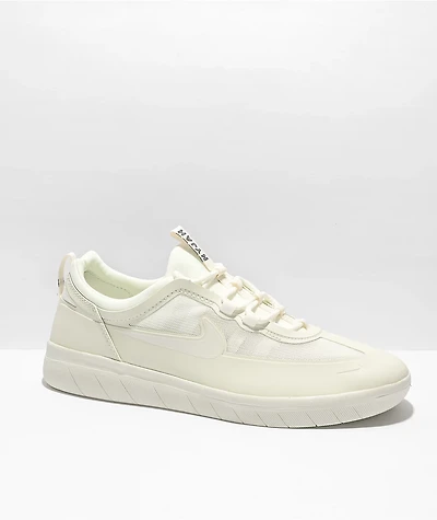 Nike SB Nyjah Free 2 Summit White & Black Skate Shoes