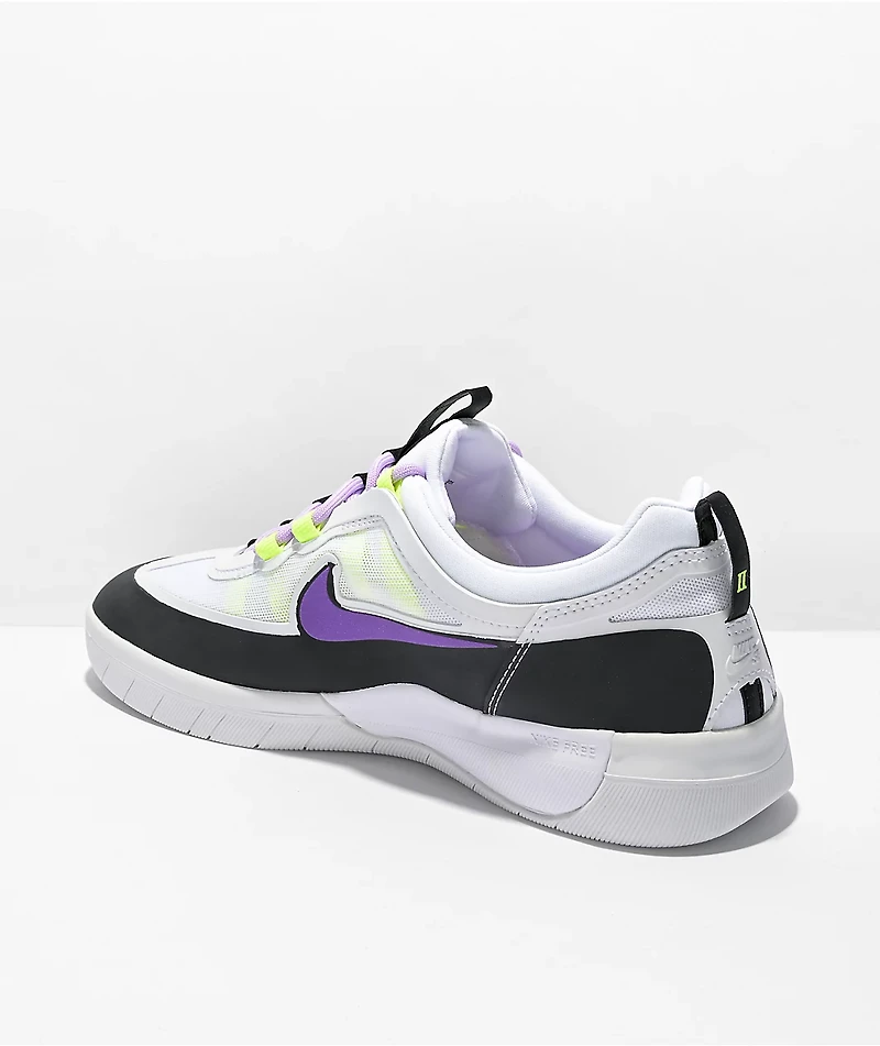 Nike SB Nyjah Free 2 Wildberry & White Skate Shoes