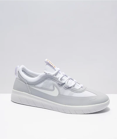 Nike SB Nyjah Free 2.0 Sky Grey & White Skate Shoes