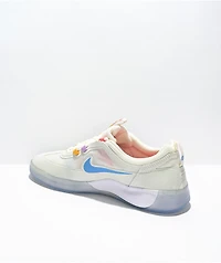 Nike SB Nyjah Free 2.0 Summit White & Pink Skate Shoes