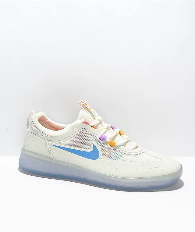 Nike SB Nyjah Free Summit White Pink Skate Shoes at