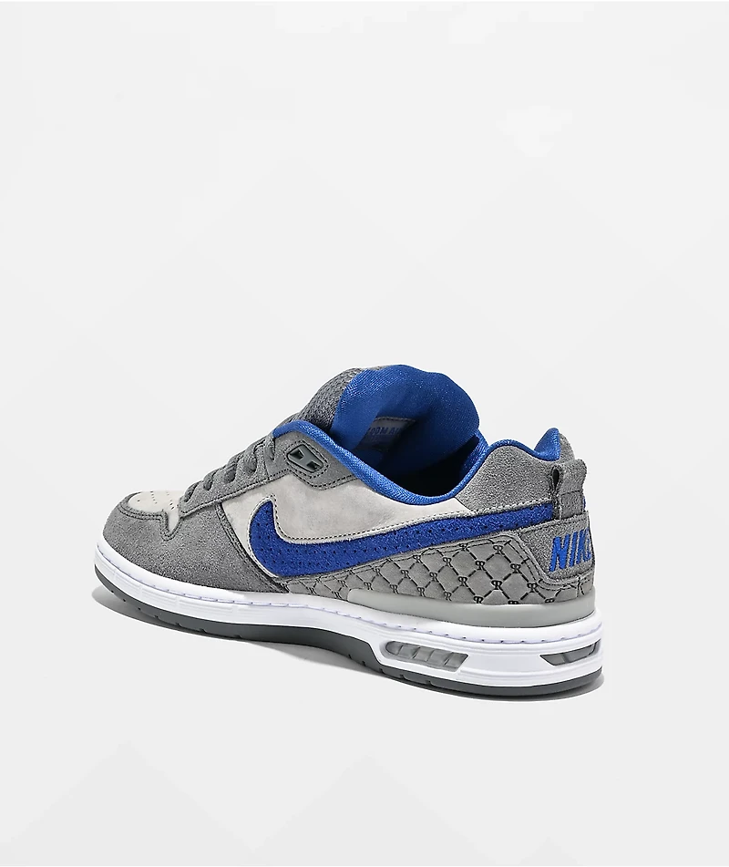 Nike SB P-Rod 1 Zoom Air Low Flint Grey & Royal Blue Skate Shoes