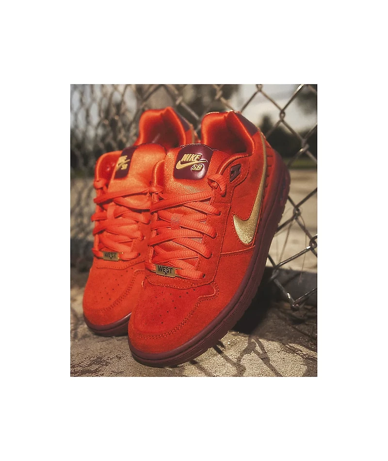 Nike SB P-Rod 1 Zoom Air Low Habanero Red & Club Gold Skate Shoes