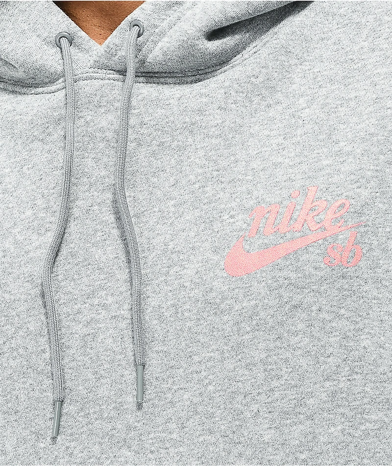 Nike SB Pink Dog Grey Hoodie