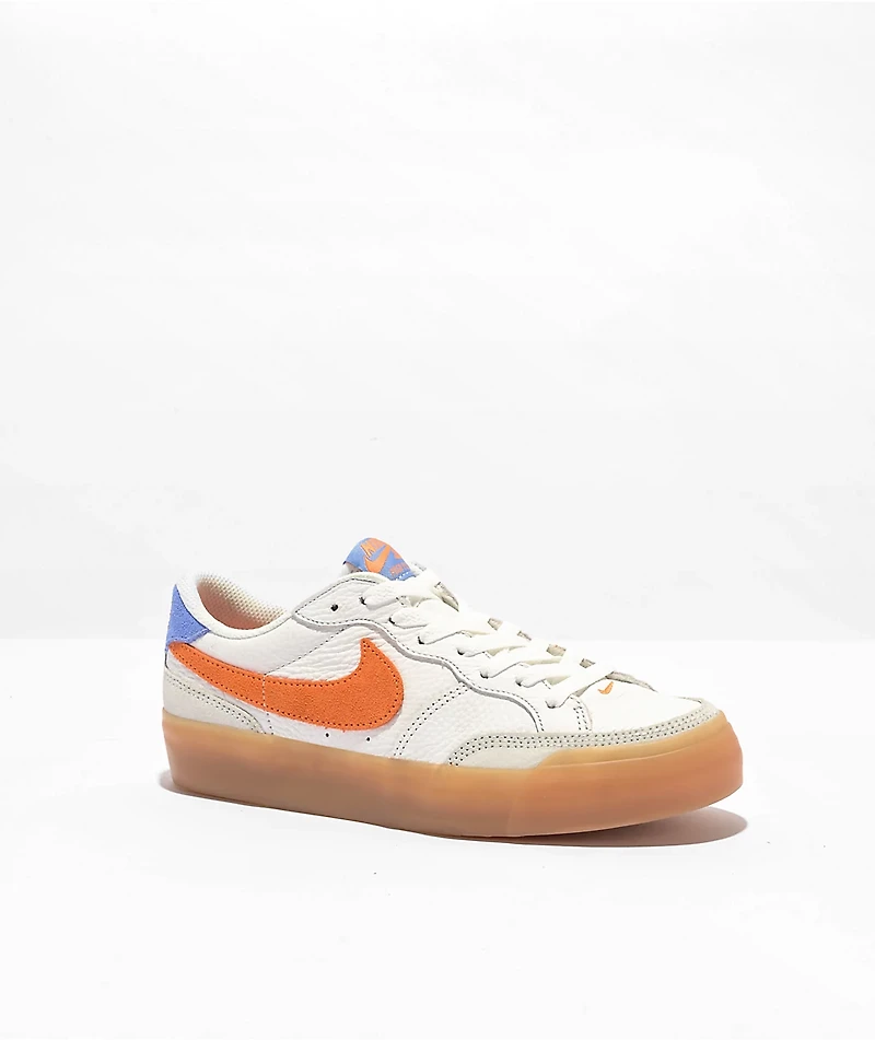 Nike SB Pogo Plus White, Orange & Blue Skate Shoes