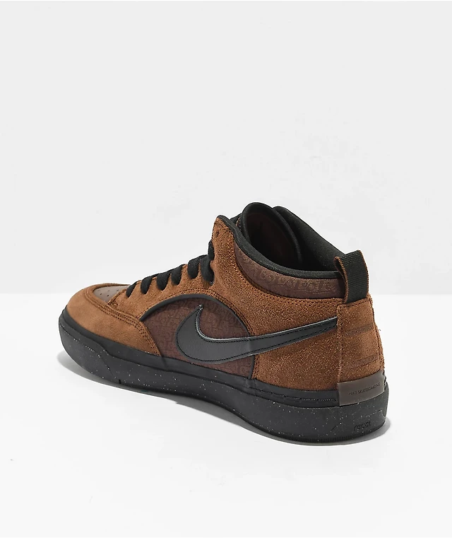Nike SB React Leo Cacao Wow & Black Skate Shoes | Shop Midtown display picture 3