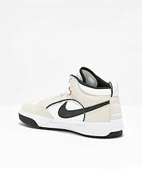 Nike SB React Leo White & Black Skate Shoes
