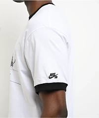Nike SB Roadside White & Black Ringer T-Shirt