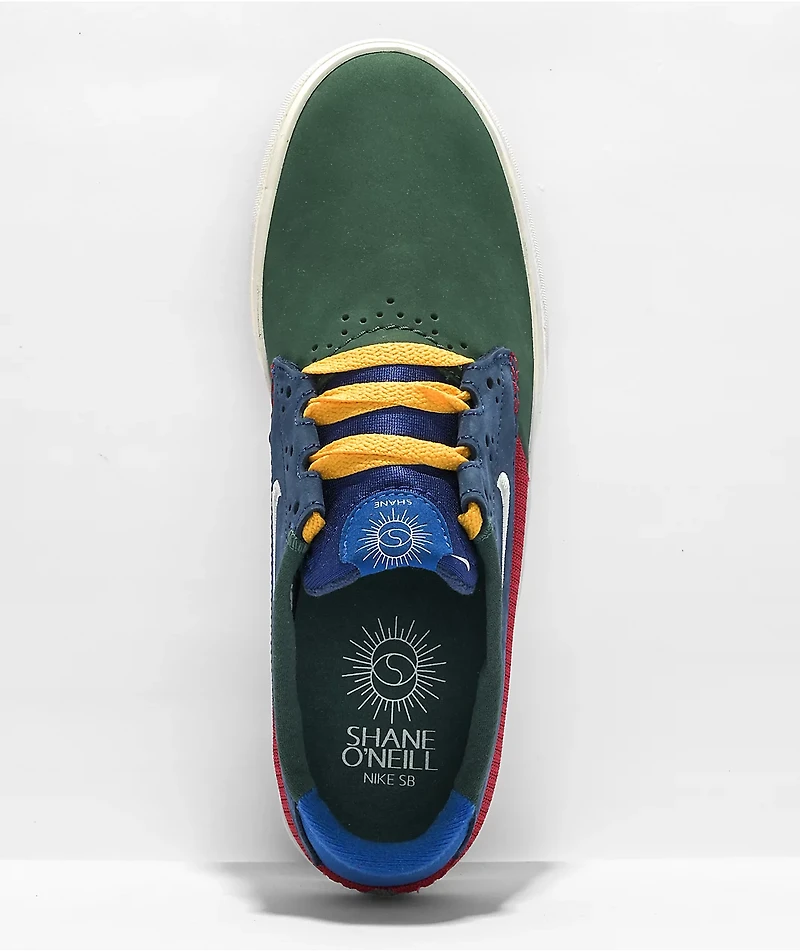 Nike SB Shane Green, Red, Blue & Yellow Skate Shoes