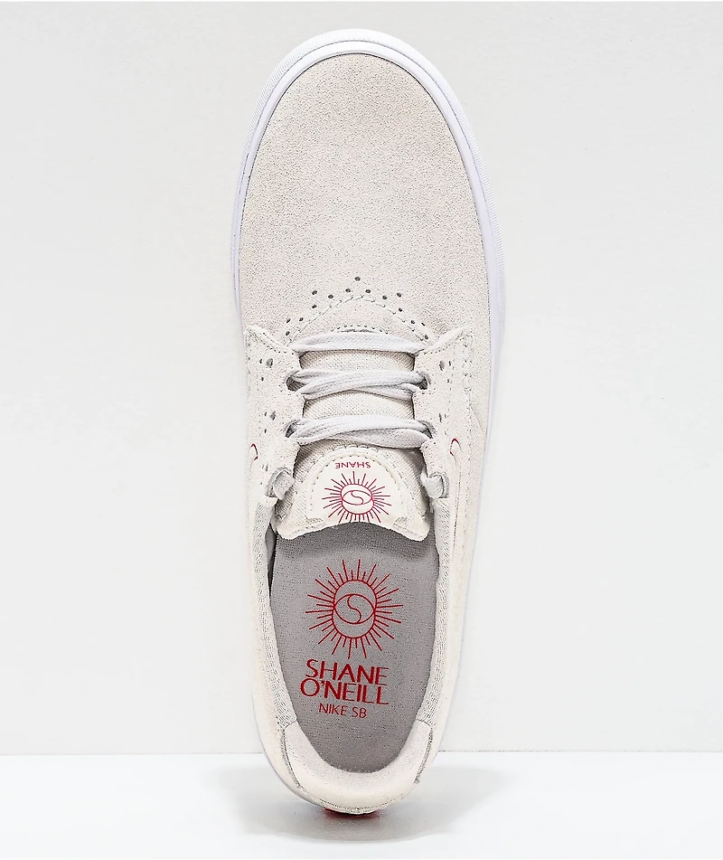 Nike SB Shane Summit White & University Red Skate Shoes