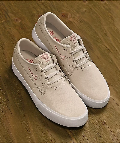 Nike SB Shane Summit White & University Red Skate Shoes