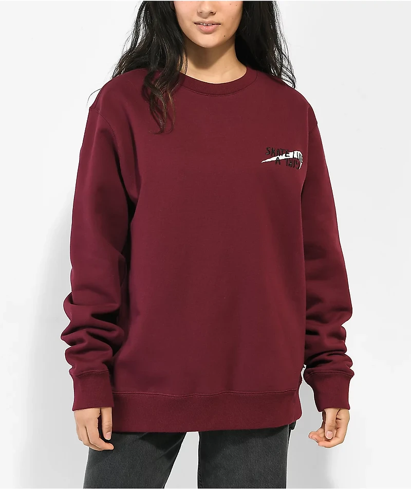 Nike SB Sk8 Like A Girl Burgundy Crewneck Sweatshirt