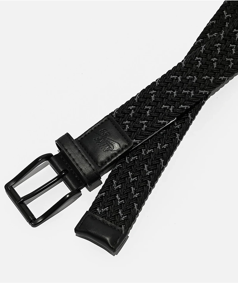 Nike SB Stretch Woven Black & Grey Web Belt