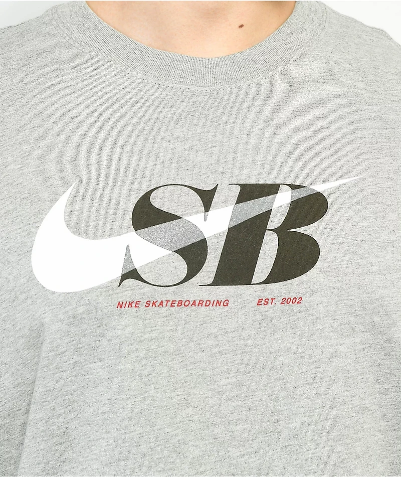 Nike SB Swoosh Through Grey T-Shirt