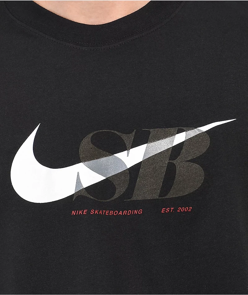 Nike SB Swoosh Thru Black T-Shirt