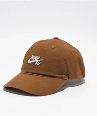 Nike SB Unstructured Brown Denim Strapback Hat