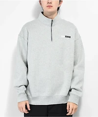 Nike SB Y2K Logo Grey Half Zip Sweater