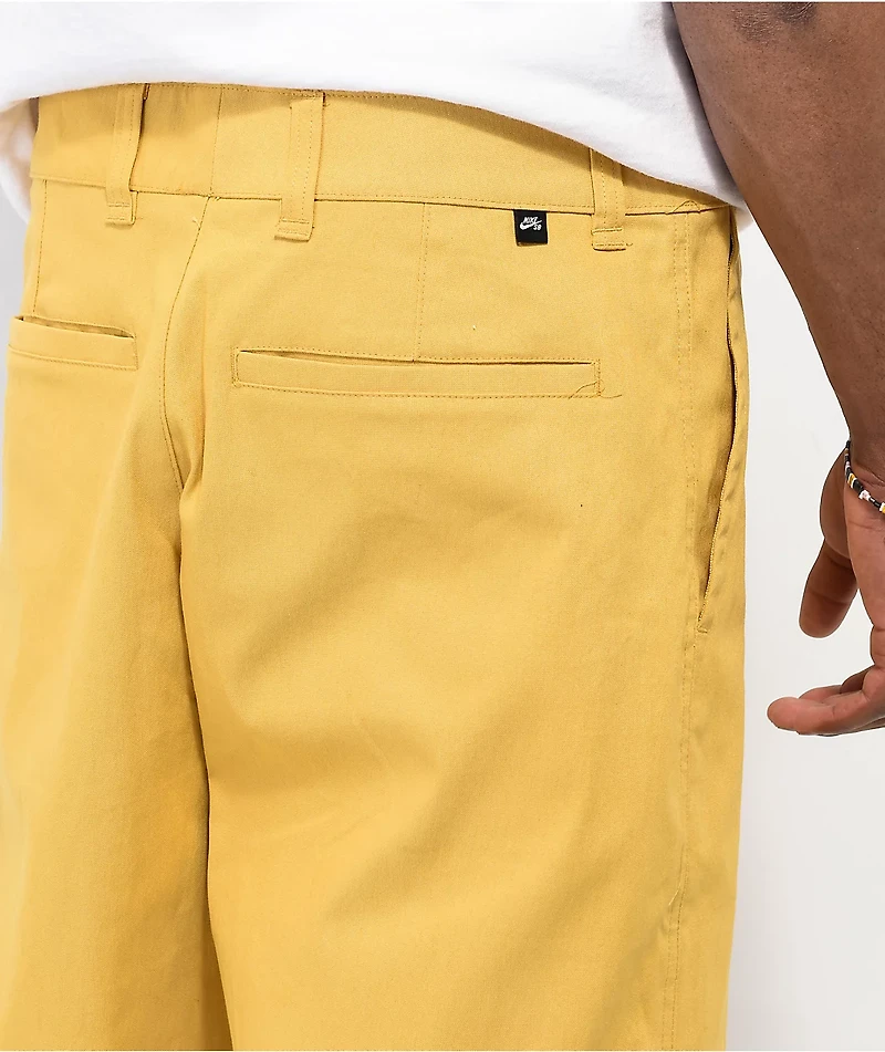 Nike SB Yellow Loose Fit Chino Skate Pants