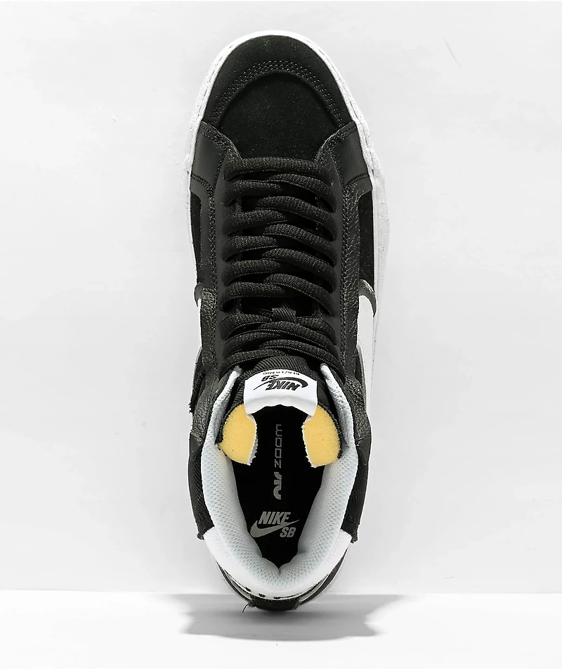 Nike SB Zoom Blazer Mid Premium Plus Black & White Skate Shoes