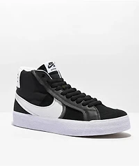 Nike SB Zoom Blazer Mid Premium Plus Black & White Skate Shoes