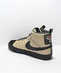 Nike SB Zoom Blazer Mid Premium Tan & Black Skate Shoes