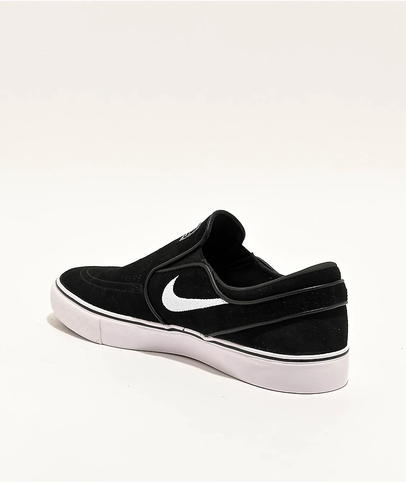 Nike SB Zoom Janoski+ Slip Black & White Skate Shoes