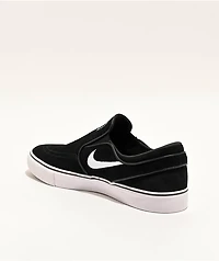 Nike SB Zoom Janoski+ Slip Black & White Skate Shoes
