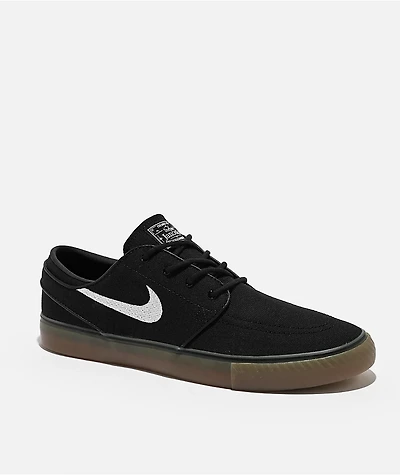 Nike SB Zoom Janoski OG+ Black & Gum Canvas Skate Shoes